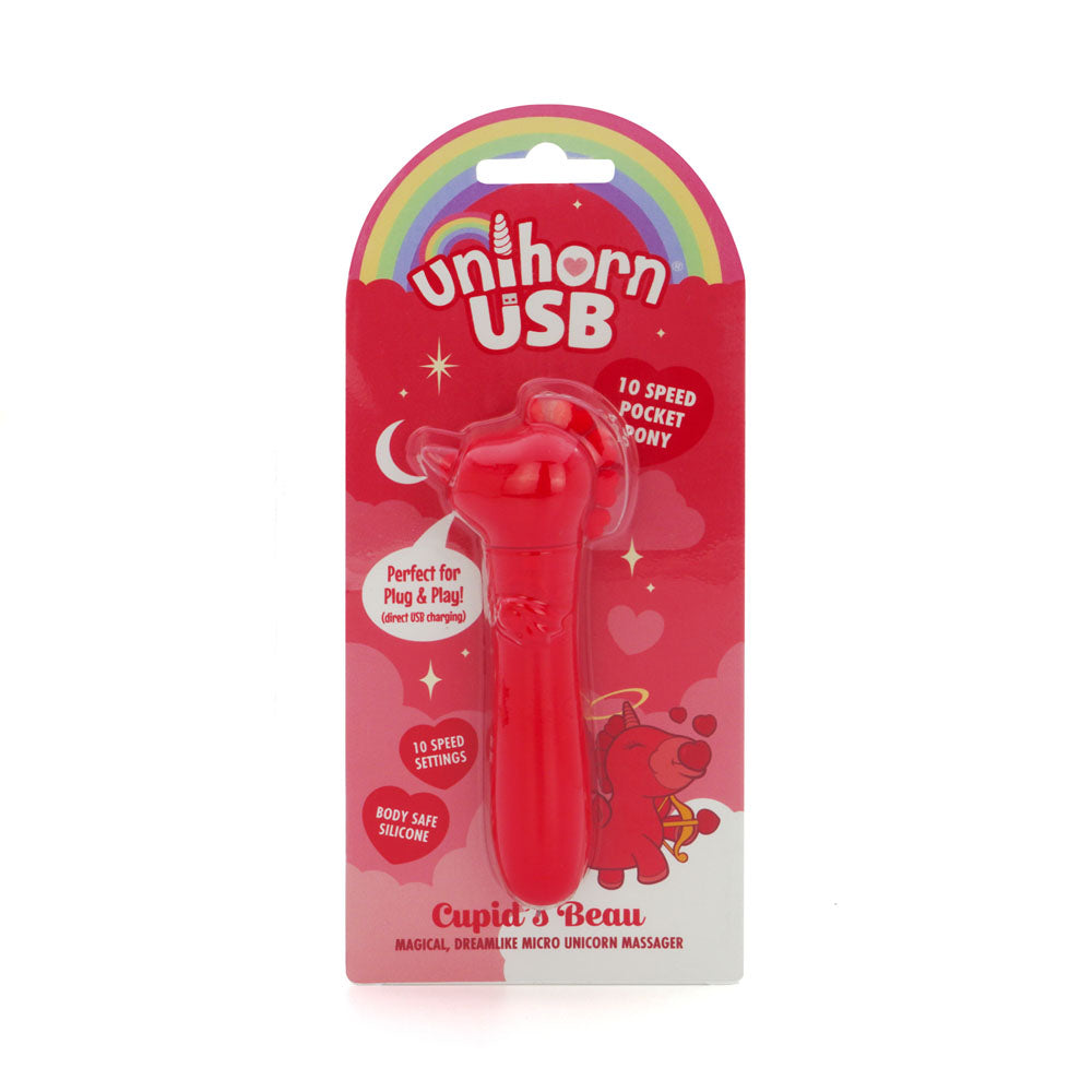 Unihorn - USB Bullet - Cupid's Beau - Red USB Rechargeable Vibrating Bullet Creative Conceptions